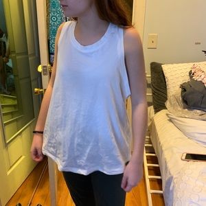 Oversized white tank